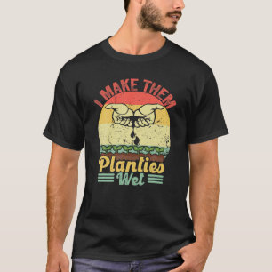 Retro  ik maak ze Planties Natte Funny Plant T-shirt