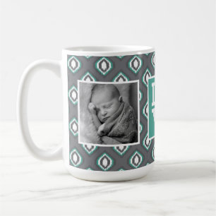 Retro Ikat Tribal Patroon HOUD met foto's Koffiemok