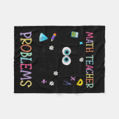Retro I'm A Math Teacher Of Course I Have Problems Fleece Deken (Voorkant (Horizontaal))