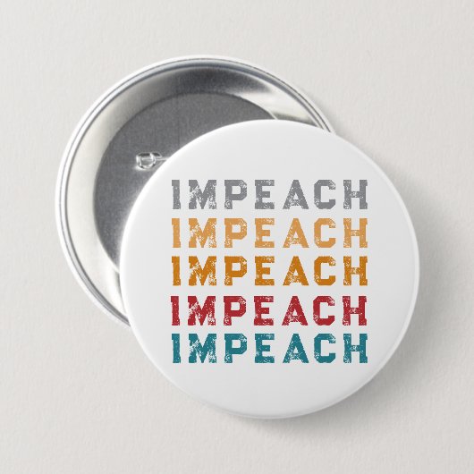 Retro impeachment ronde button 7,6 cm (Voorkant /achterkant)
