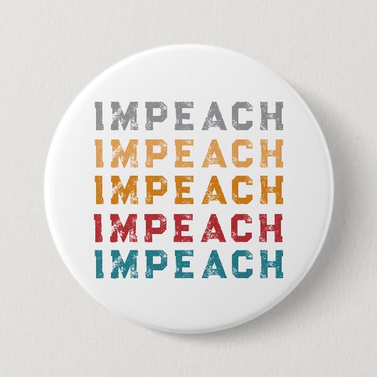 Retro impeachment ronde button 7,6 cm (Voorkant)