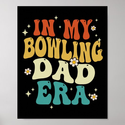 Retro in mijn bowling papa tijdperk grappige bowli poster (Voorkant)