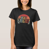 Retro In mijn verdediging werd ik onbewaakt gelate T-shirt (Voorkant)