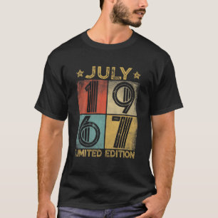 Retro in nood, juli 1967 54th Birthday Gift 54Y T-shirt