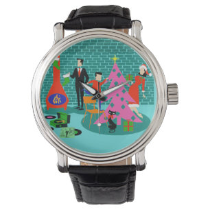 Retro In orde makend het Horloge van de Kerstboom