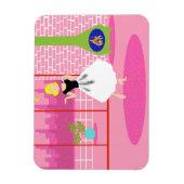 Retro in roze flexibele magneet (Verticaal)