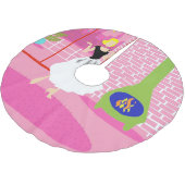 Retro in roze kerstboomrok kerstboom rok (Gekanteld)