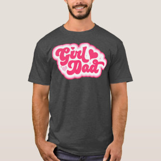 Retro in Roze Papa van Dochters Trots Vader T-shirt