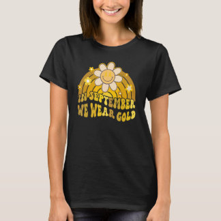 Retro In september Draag we Gold Rainbow Boho Flow T-shirt