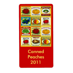 Retro inblikken pot etiketten ingeblikte goederen