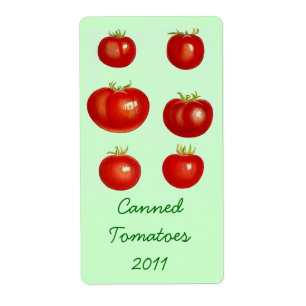 Retro inblikken pot etiketten ingeblikte goederen 