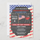 Retro Independence Day-kalkboard. 4 juli Kaart (Voorkant)