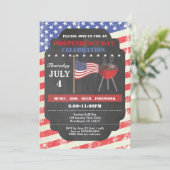 Retro Independence Day-kalkboard. 4 juli Kaart (Staand voorkant)