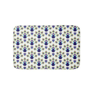 retro india exotische pauw badmat