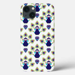 retro india exotische pauw iPhone 13 hoesje