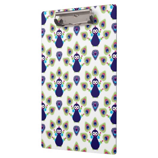 retro india exotische pauw klembord (Links)