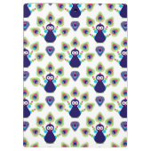 retro india exotische pauw klembord (Achterkant)