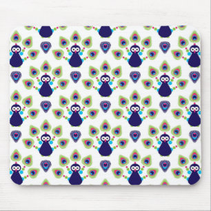 retro india exotische pauw muismat