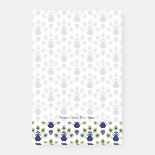 retro india exotische pauw post-it® notes (Voorkant)