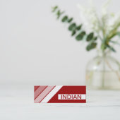 retro INDIAN food Mini Visitekaartje (Staand voorkant)