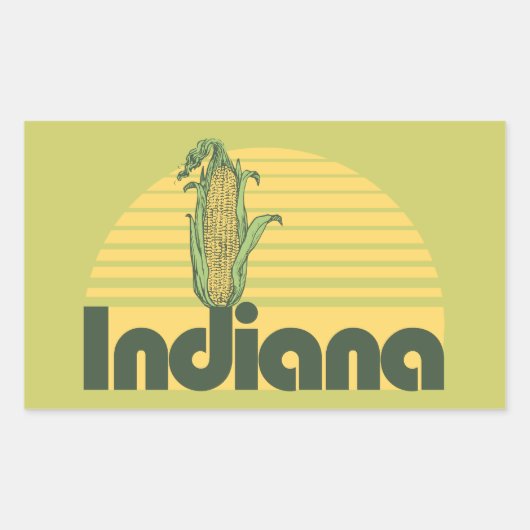 Retro Indiana Rechthoekige Sticker (Voorkant)