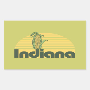 Retro Indiana Rechthoekige Sticker