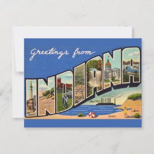 Retro Indiana Wenskaart Briefkaart
