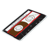 Retro Indie Mixtape Bruiloft Rood, Zwart & Wit Magneet (Linkerzijde)