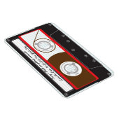 Retro Indie Mixtape Bruiloft Rood, Zwart & Wit Magneet (Rechterzijde)