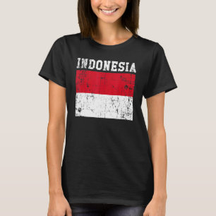 Retro Indonesische vlag Indonesische roots T-shirt