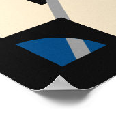 Retro Industriële Deco Geometrische Kunst Poster (Hoek)