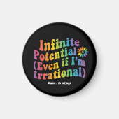 Retro Infinite Potential Irrational Pi Day Math Magneet (Voorkant)