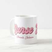 Retro Infirmière personnalisée Mug (Devant gauche)