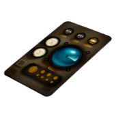 Retro-Inspired Ship Sonar Control Panel Steampunk Magneet (Linkerzijde)