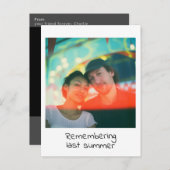 Retro instant foto herinnering aandenken briefkaart (Voorkant / Achterkant)