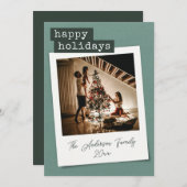 Retro Instant Foto Kerstkaart (Voorkant / Achterkant)