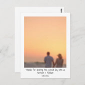 Retro instant foto namen aangepaste bruiloft Dank  Briefkaart (Voorkant / Achterkant)