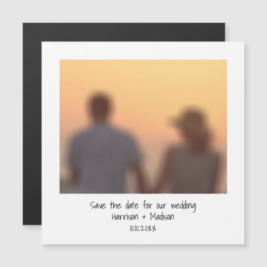 Retro instant fotonaam Sla de Datummagneet op (Voorkant / Achterkant)