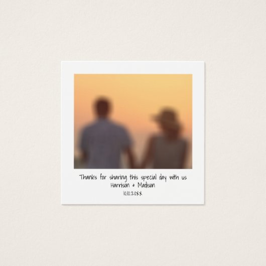 Retro instantanée noms de photo mariage (Devant)