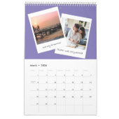 Retro instantanée photo amusant calendrier familia (Mar 2026)