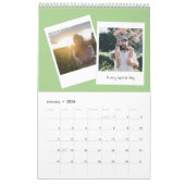 Retro instantanée photo amusant calendrier familia (Jan 2026)