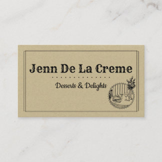  retro-instelling visitekaartje
