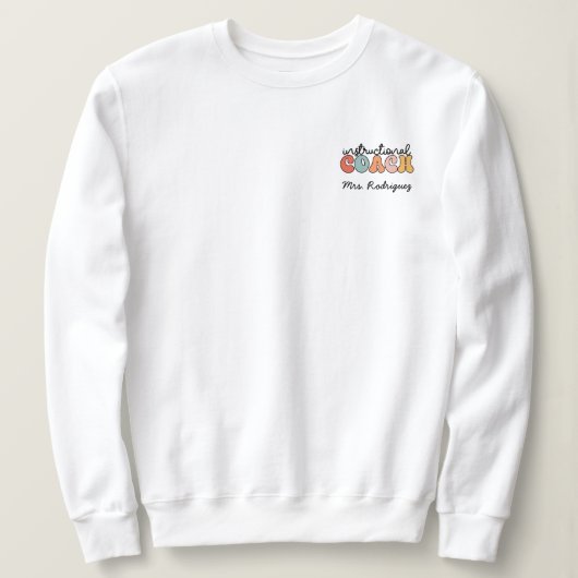 Retro Instructiecoach Educatieve Coach Custom Trui (Design voorkant)