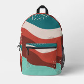 Retro-instructiepatroon Bedrukte Rugzak (Voorkant)