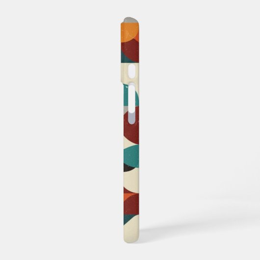 Retro Intertwined Shapes iPhone 16 Hoesje (Linkerkant)