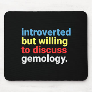 Retro Introverte Maar Edelsteen Liefhebber Grappig Muismat