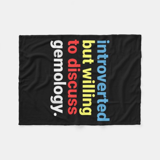 Retro Introverted But Gemology Lover Funny  Fleece Deken (Voorkant (Horizontaal))