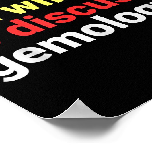 Retro Introverted But Gemology Lover Funny  Poster (Hoek)