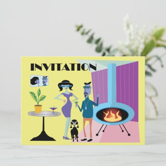 Rétro Invitation (Debout devant)