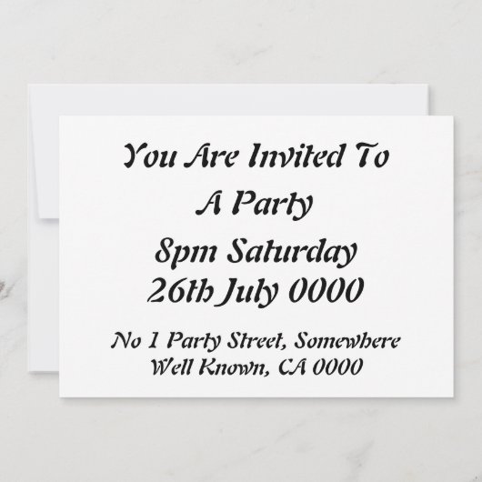 Rétro Invitation (Dos)